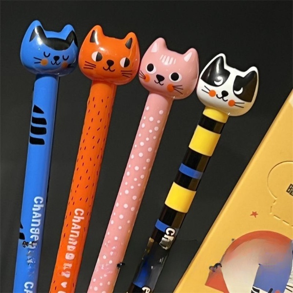 

HG92 PULPEN SILIKON ISI 4 PCS BISA DITARIK EKORNYA/ PEN SILIKON / PULPEN 0.5 MM MOTIF KUCING LUCU BISA COD