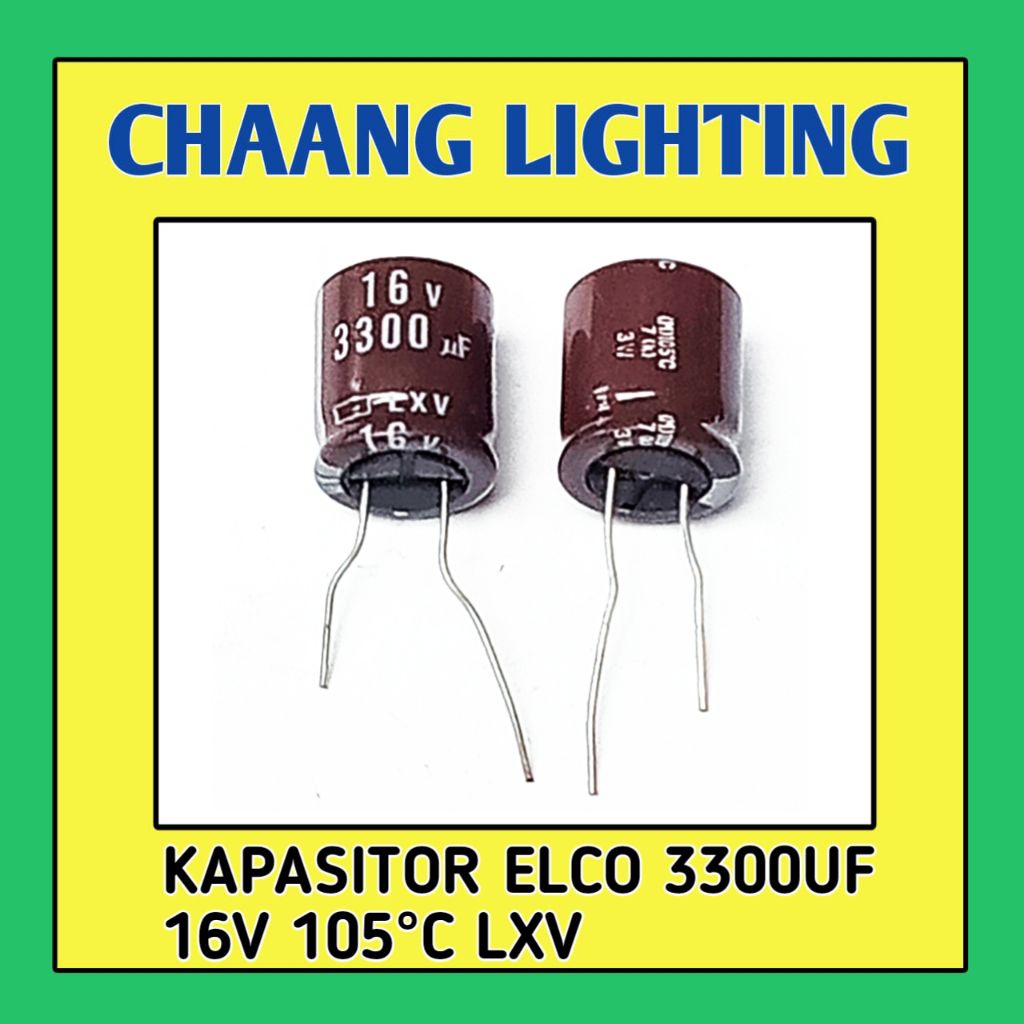 3300UF 16V KAPASITOR ELKO 3300UF 16V CAPASITOR ELCO 3300UF 16V ELCO 3300UF 16V 105°C