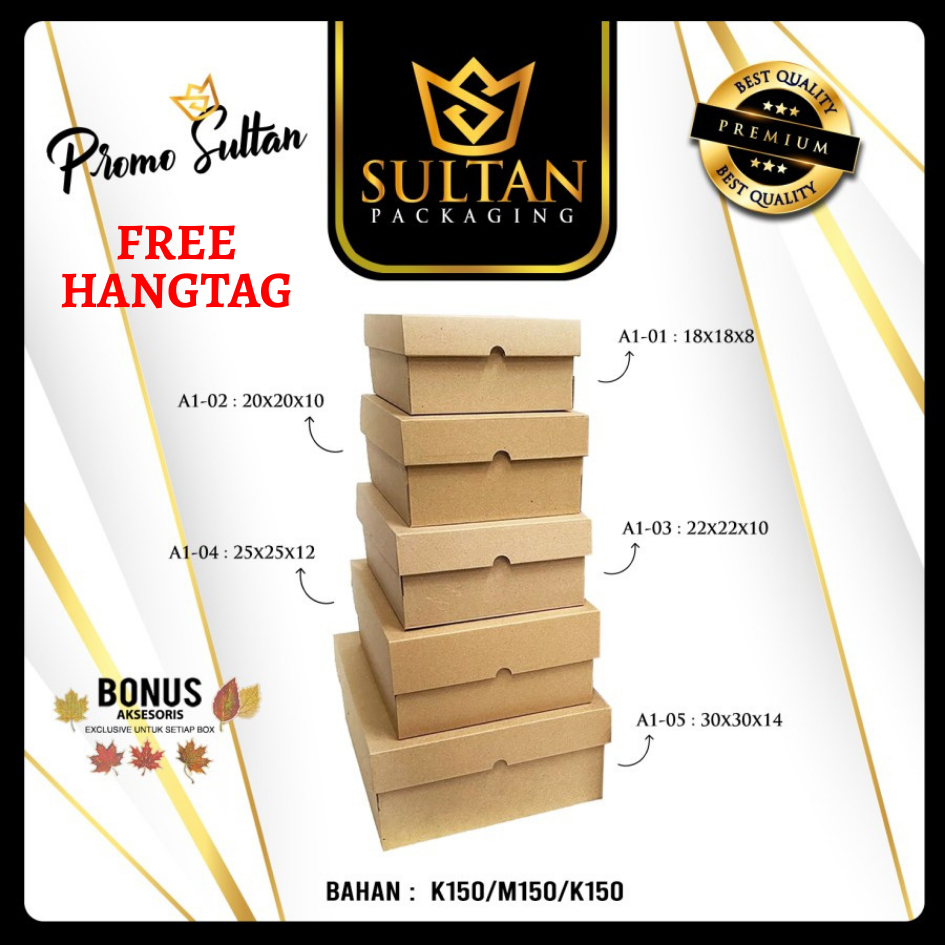 

Cake Box - Dus Makanan - Kotak Kue Coklat Polos - A1