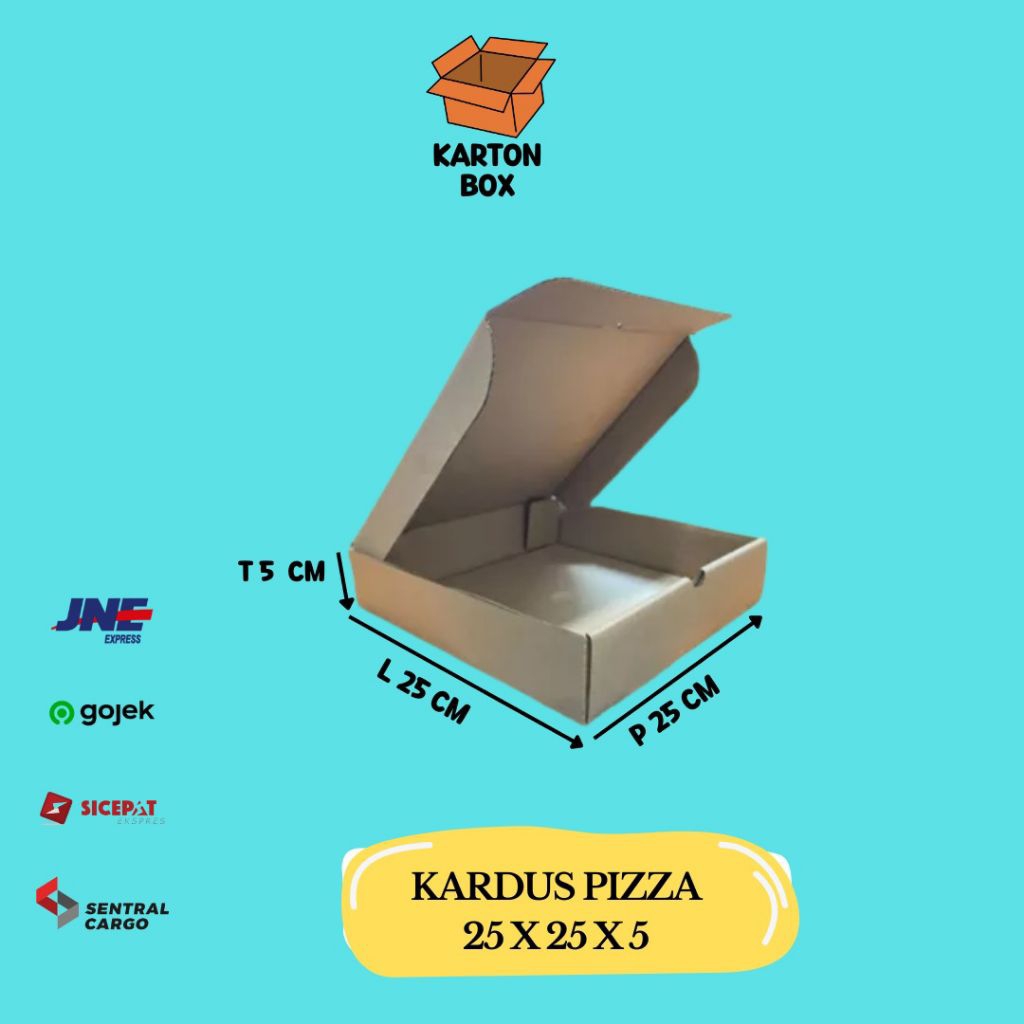 

Kemasan Pizza Box 25x25x5 Kardus Pizza Polos/Box Pizza/Kardus Pizza/Kotak Kardus/Kotak Karton