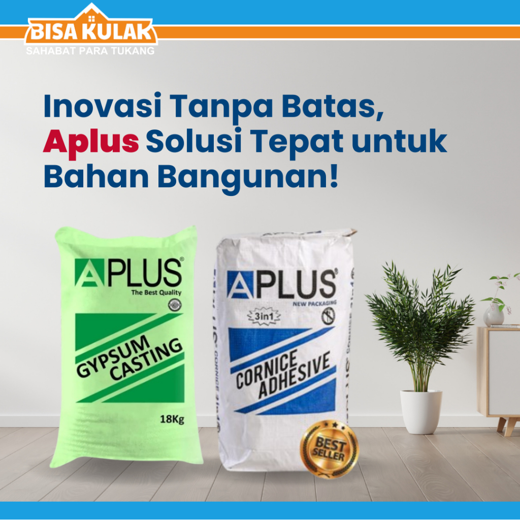 Gypsum APlus Casting 1kg 1/2kg Cepat Ekonomis - Casting Aplus ORIGINAL Serbaguna | Plamir Tembok, Gy
