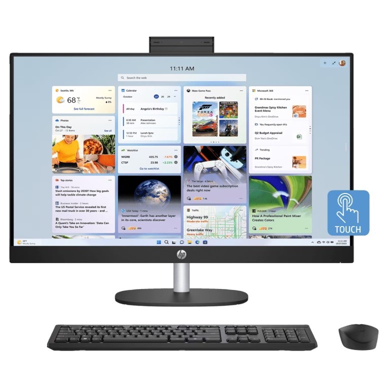 PC HP AIO 27 CR0033D TOUCHSCREEN Core i7 1355U 16GB 1TB IRISXE W11+OHS 27.0FHD IPS