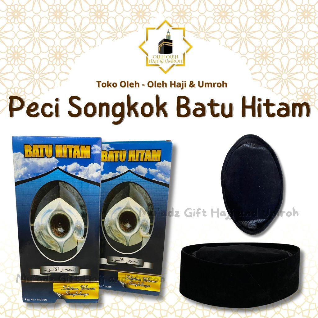 PECI SONGKOK HITAM 1 PCS KOPIAH SONGKOK PECI SONGKOK HITAM LAKI LAKI DEWASA ANAK ANAK PECI SONGKOK O