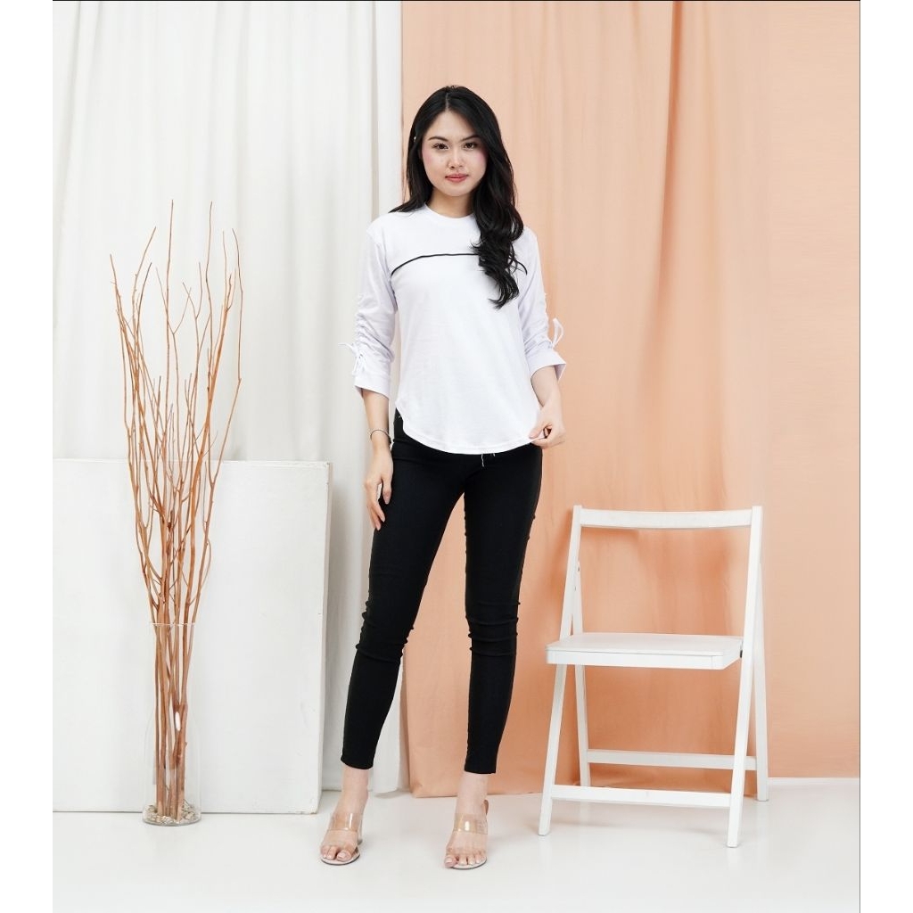 Ellace - Atasan Kaos Wanita Lengan 7/8