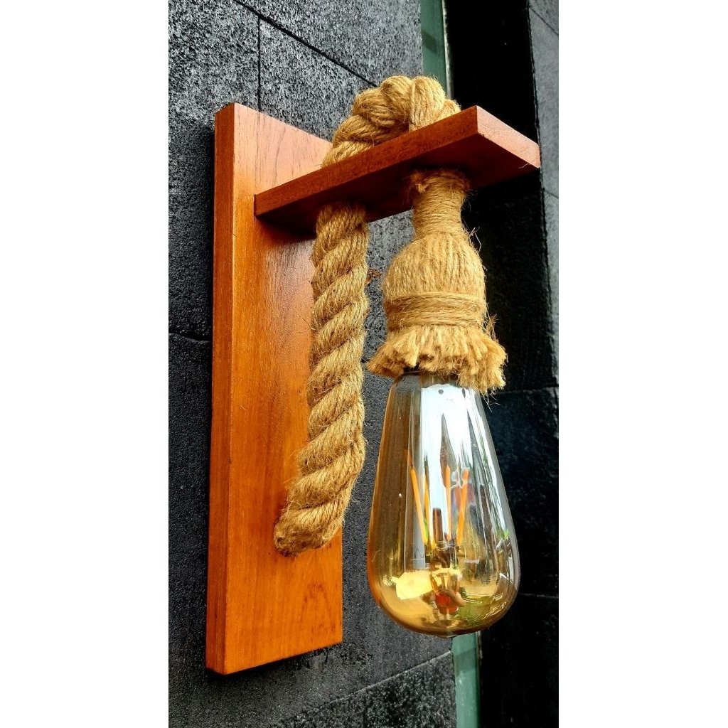 Lampu Dinding tempel kayu | Lampu cafe aestetic | Lampu teras Gantung | Lampu Kayu hias | Lampu tidu
