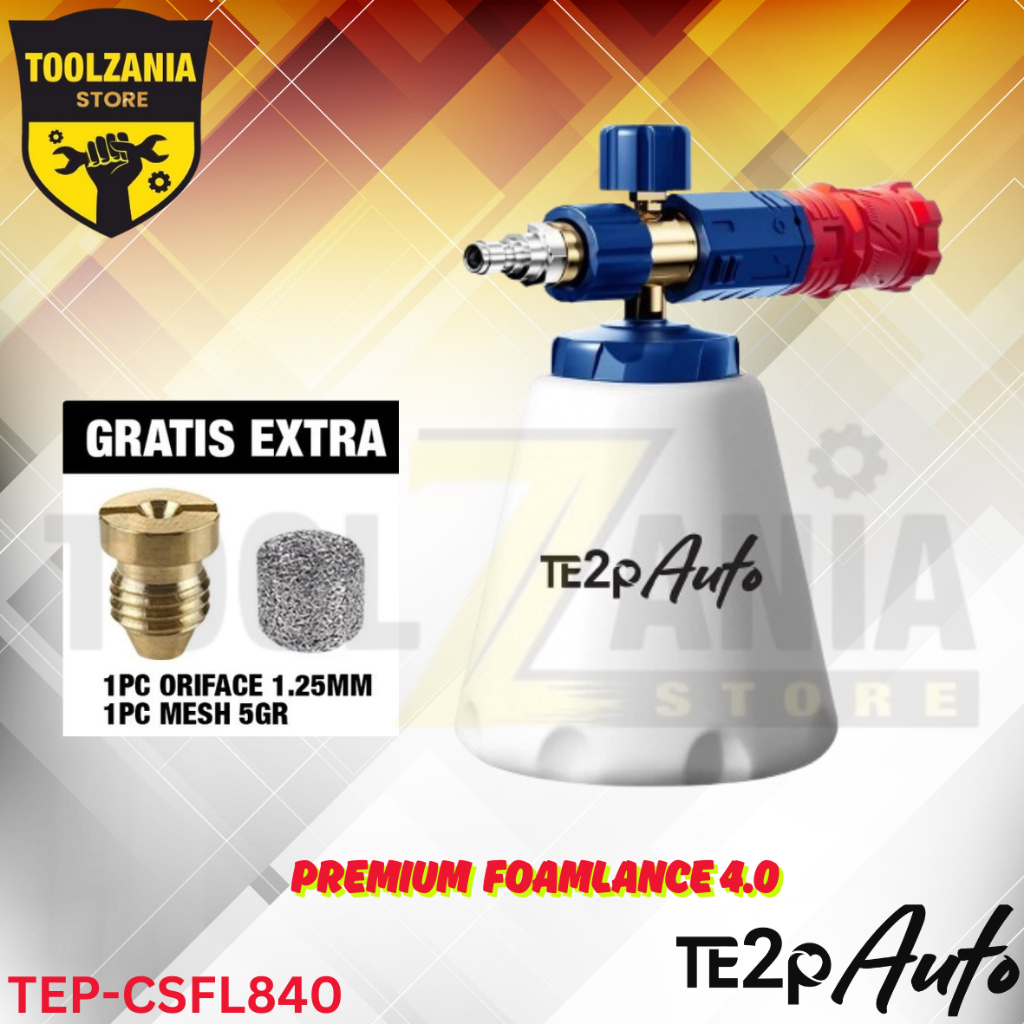 TE2P AUTO Snow Foam Lance 4.0 FREE MESH 5GR Dan ORIFICE 1.25 - Tabung Salju Tembakan Gun Mesin Jet C