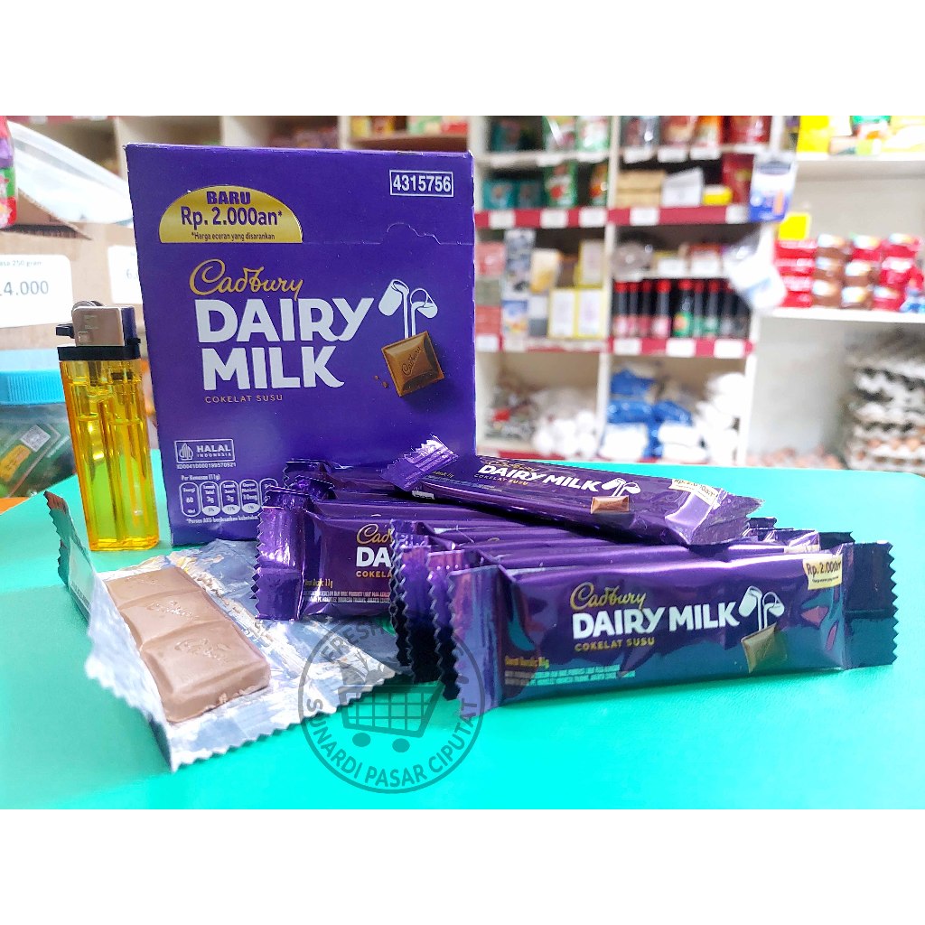 

Cadbury Dairy Milk Cokelat Susu 1BOX isi 20 x 11gr