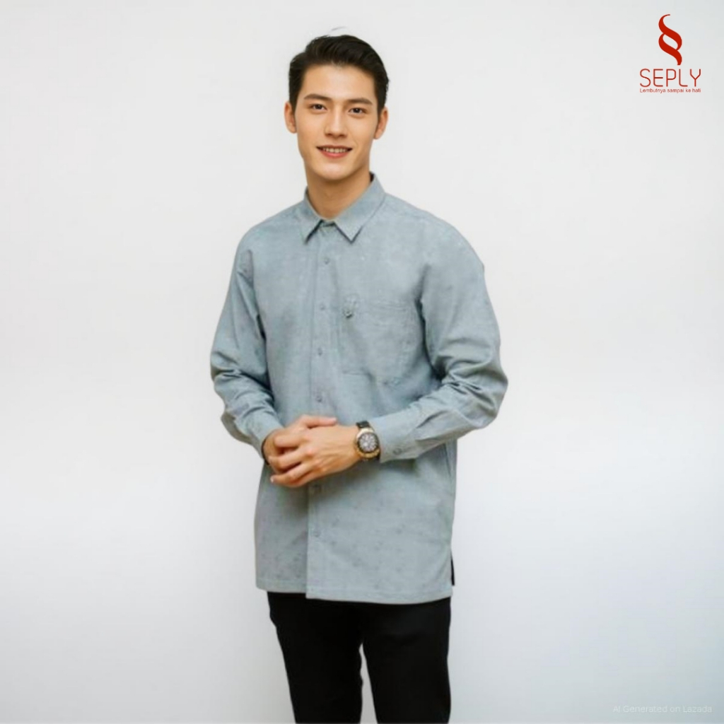 Baru Koko Muslim Seply Kaseo 71 Kaseo 071 Eksis 72 Slate Grey Koko Lengan Panjang Katun Premium