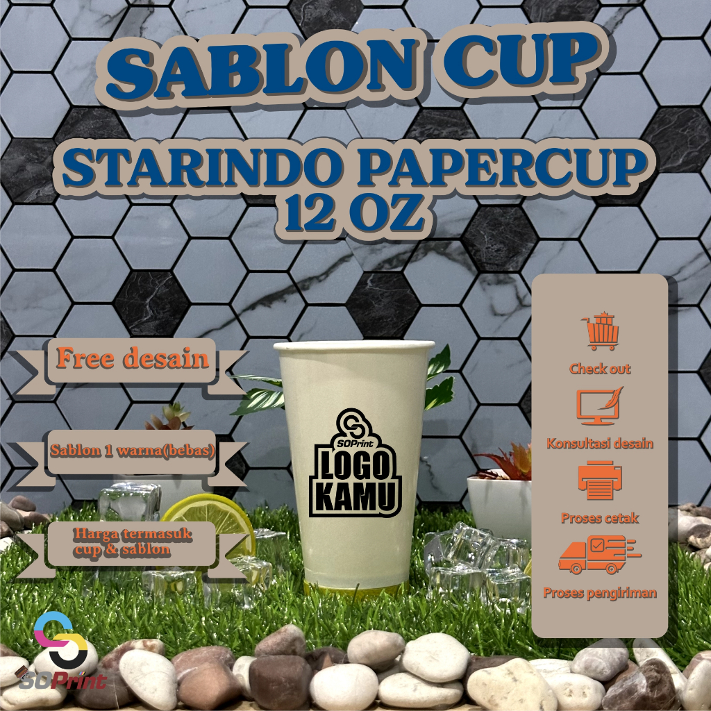 SABLON PAPER CUP STARINDO 12 OZ | SABLON CUP HOT | CUSTOM PAPER CUP | CUSTOM CUP HOT
