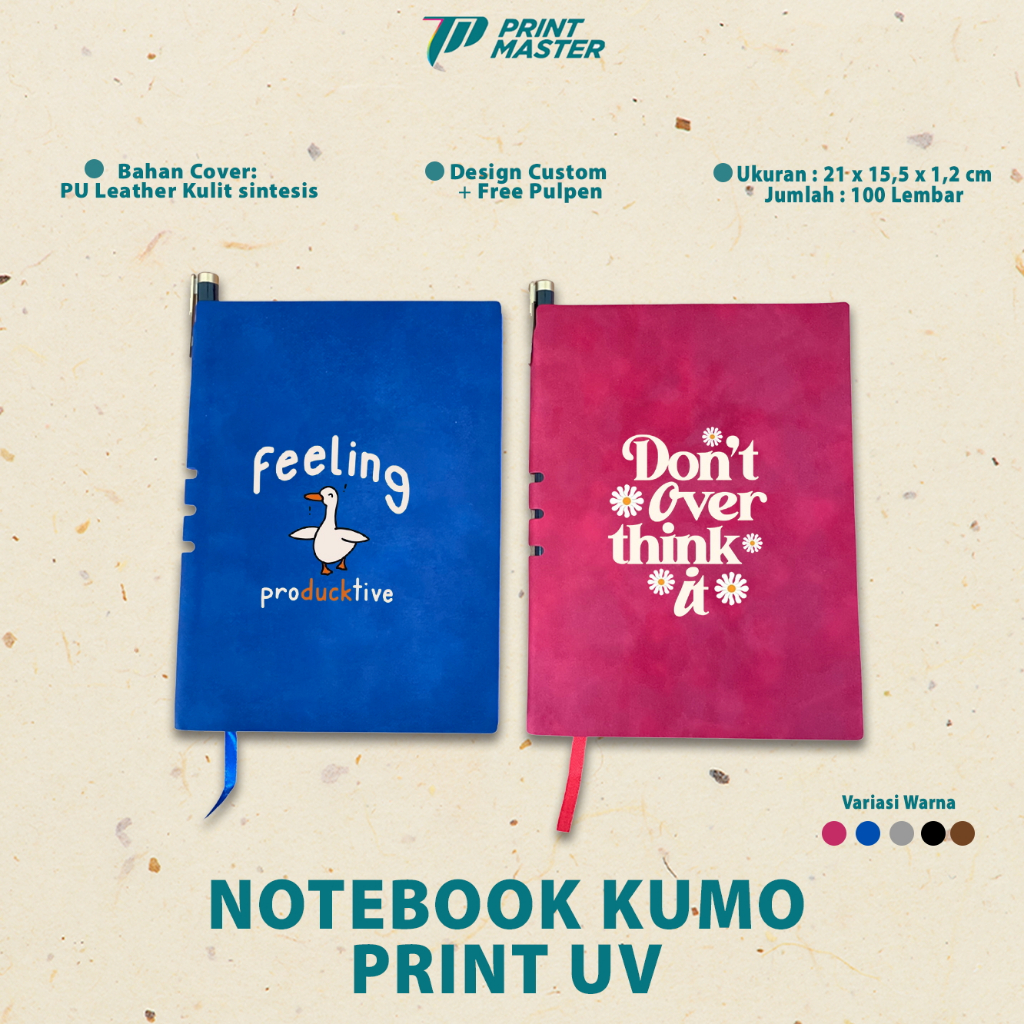 

Custom UV Kumo Agenda/Notebook A5 Cetak Full Color Buku Catatan Souvenir