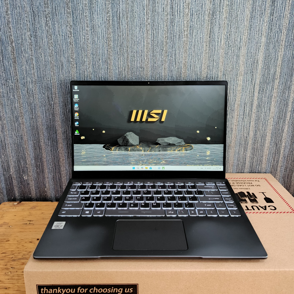 LAPTOP SECOND,Laptop MSI Modern 14 B10MW, Gen 10Th, #Backlight, #IPS, Gaming Editing Lancar, Seri Ba