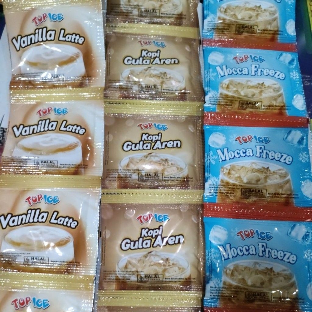

top ice minuman serbuk instan aneka rasa rentengan