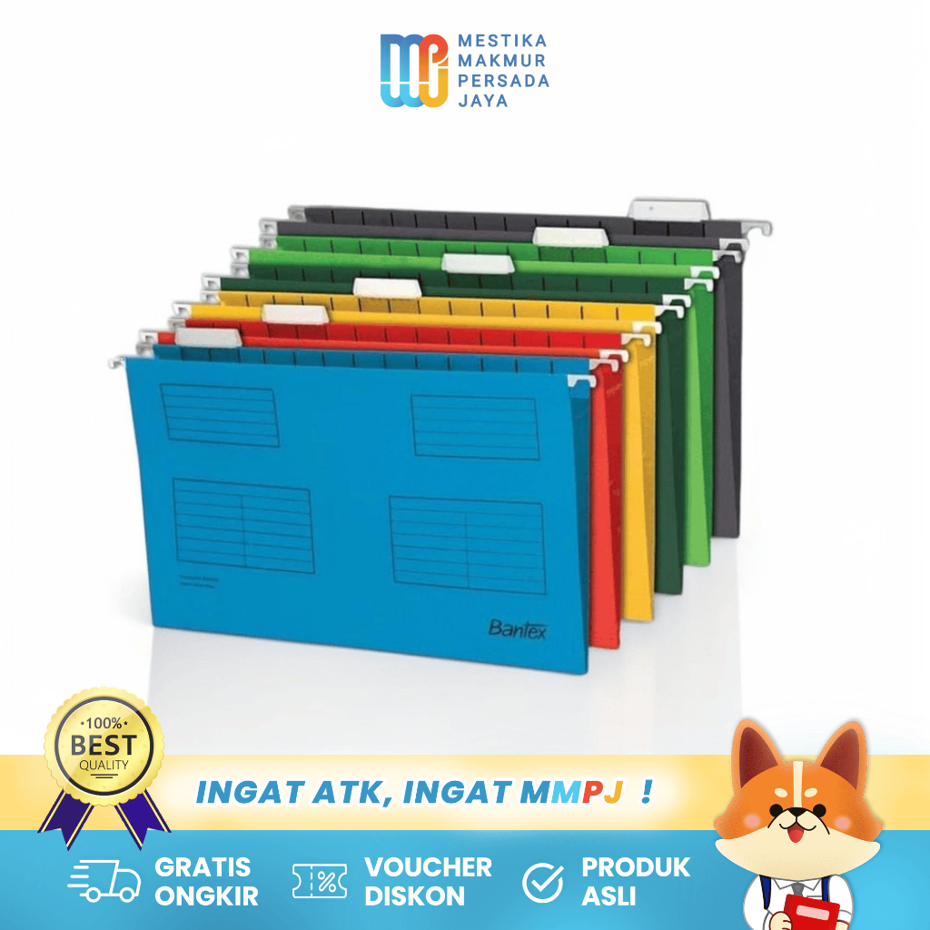 

Bantex Map Gantung | Suspension File A4 / Folio – 8 Warna Pilihan