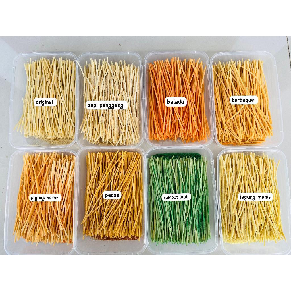 

mie lidi kemasan box 500ml aneka rasa ready varian rasa pedas/original/keju balado/barbaque/sapi panggang/rumput laut/jagung bakar/jagung manis free packing kardus