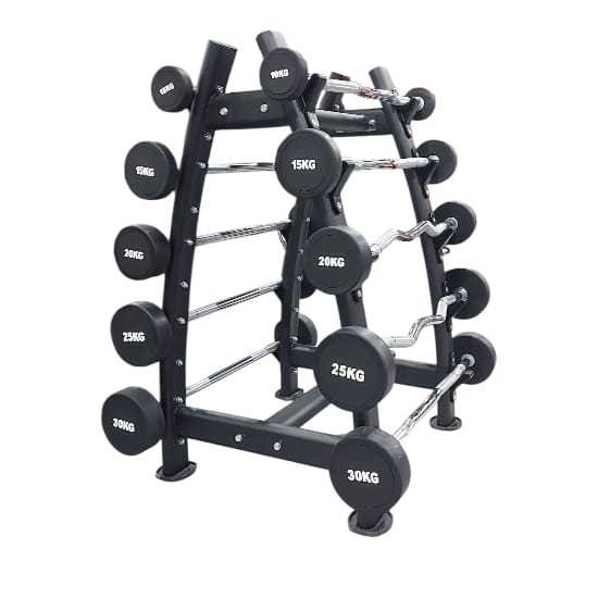 Barbell Set + Rack | Straight + Curl Barbell 10-30kg SET