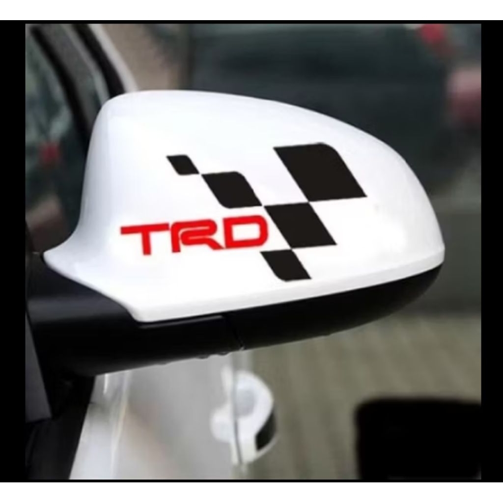 Sticker Mobil Sticker Cutting Logo TRD Untuk Spion Mobil - Sepasang