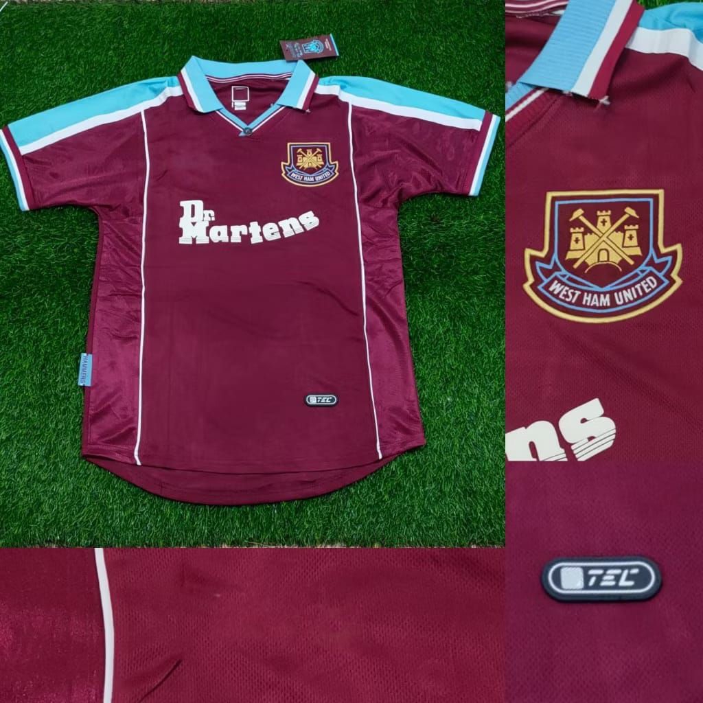 "JERSEY BOLA RETRO VINTAGE WEST HAM HOME 99/01 AAA CLASSIC/ Jersey Vintage.
