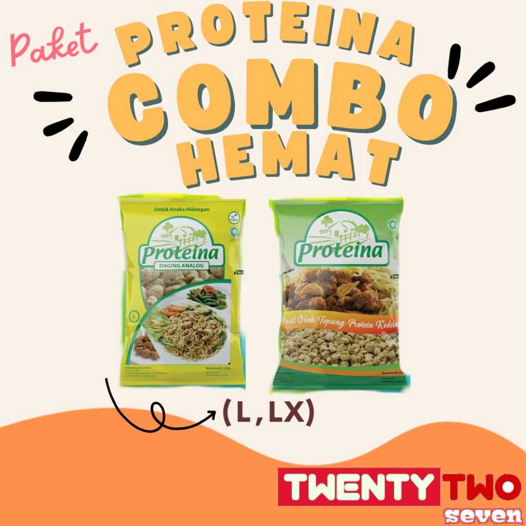 

Promo Combo Hemat Proteina Protein Nabati Vegetarian 250 Gram ( L ,LX )