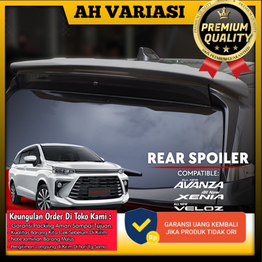 All New Xenia 2022-2025 - Rear Spoiler Sayap Belakang Hitam Glossy All New Xenia 2022-2025 Otoprojec