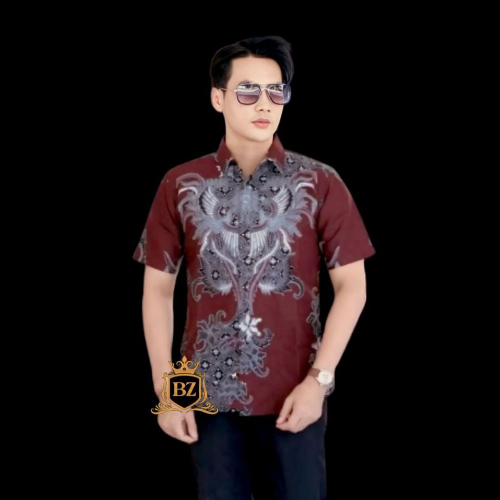Kekinian HEM BATIK PRIA BATIK PRIA LENGAN PENDEK DEWASA REMAJA BAJU BATIK SERAGAM KANTOR Kekinian