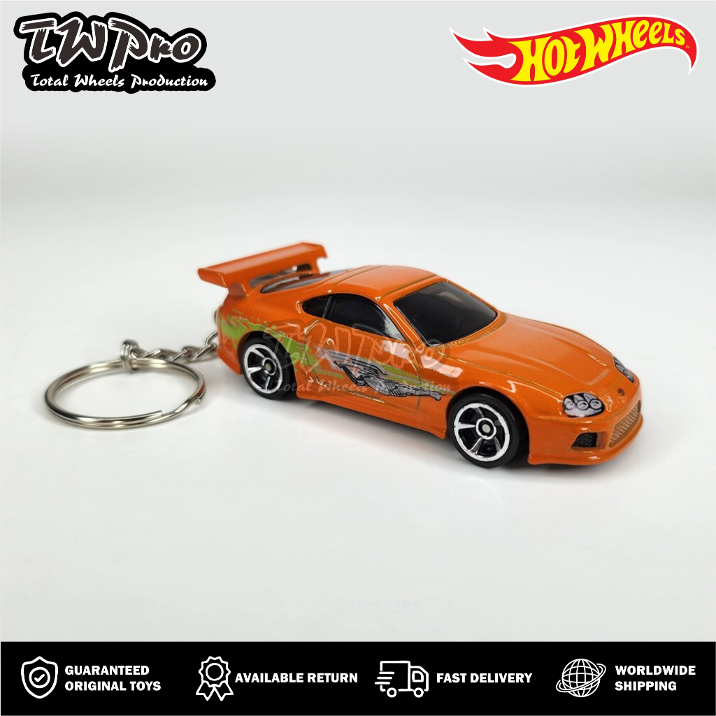 GANTUNGAN KUNCI HOT WHEELS FAST AND FURIOUS - Toyota Supra - MK4 - BRIAN O'CONNER - KEYRING - KEYCHA