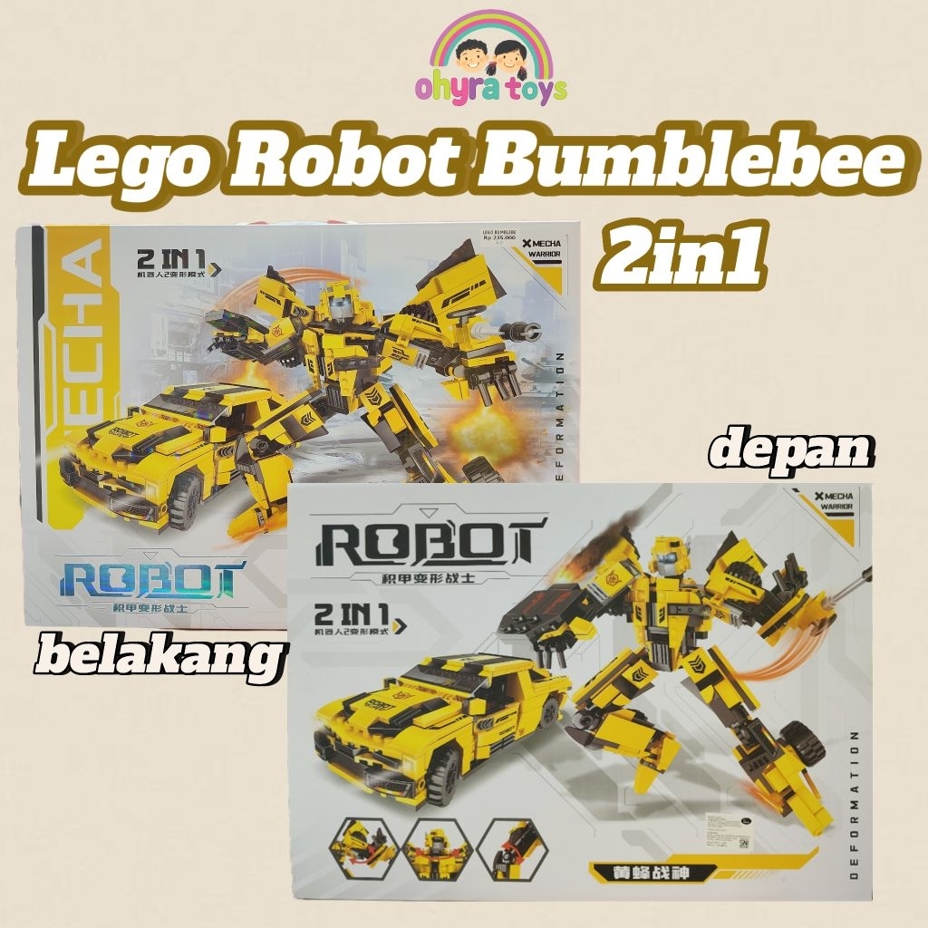 Mainan Edukasi Pajangan Set Blocks Puzzle Bricks Optimus Bumblebee Transformers