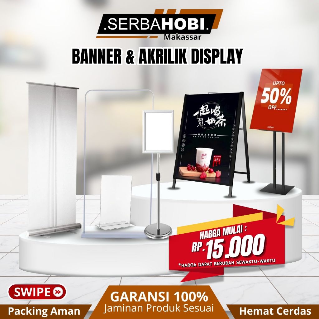 

Papan Iklan Promosi Spanduk Banner Frame Akrilik Display