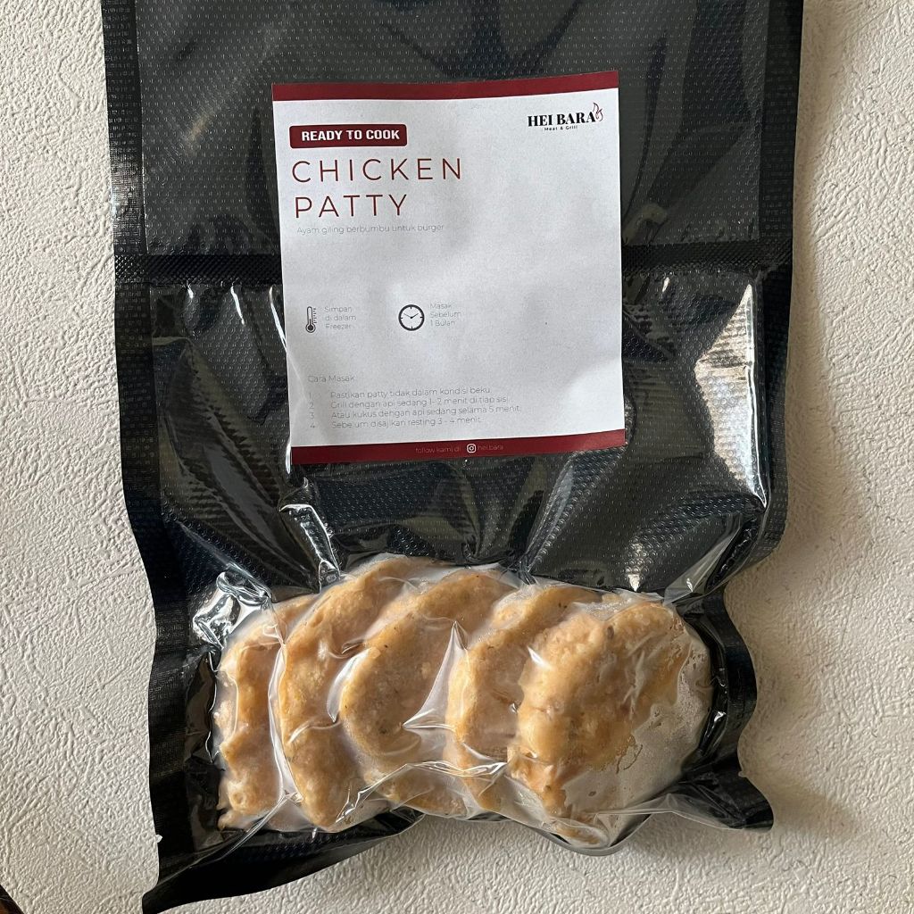 

Chicken Patty Burger Homeade Patty Ayam