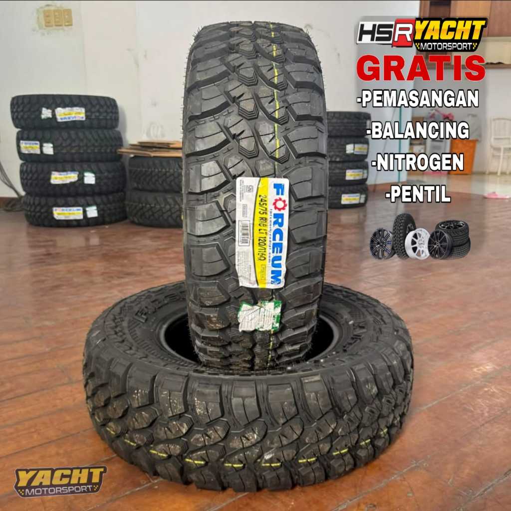 forceum m/t-08 ban tubles mobil semi offroad ban cangkul ring 16 ukuran 245 75 termurah tahun baru