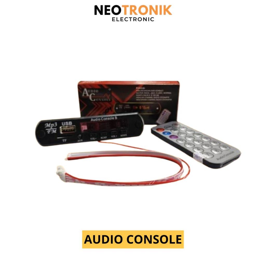 Audio Console Kit Modul MP3 Player Bluetooth USB | Panel Audio Mekanik dengan Remote