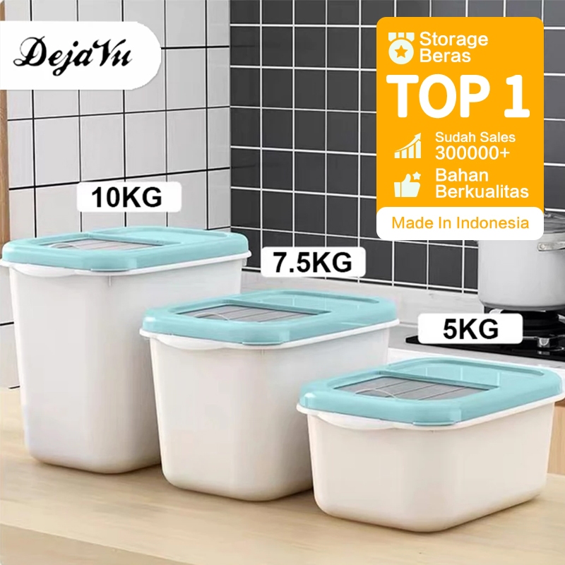 Dejavu Dispenser Beras/Tempat Beras Serbaguna Tempat Wadah Penyimpanan Makanan/Beras Beras HSB148