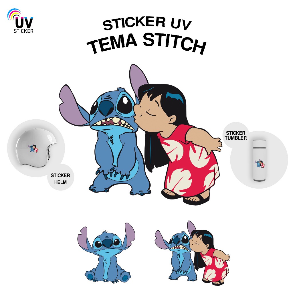 

STIKER UV - TEMA KARTUN STITCH | STICKER UV, STICKER MOTOR, STICKER MOBIL, STICKER HELM, STICKER TUMBLER, STICKER 3D, STICKER UV DTF BY UVSticker