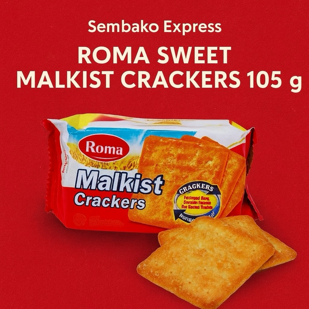 

Roma Malkist Crackers Manis 105 g – Biskuit Renyah Tabur Gula Pilihan