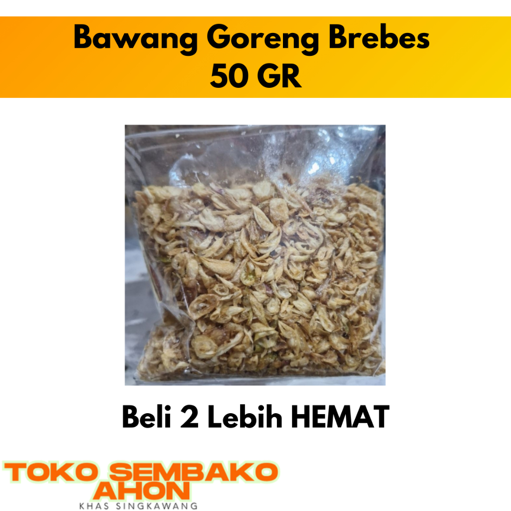 

Bawang Goreng Brebes 50 gram / Bawang Merah Goreng / Bawang Goreng Kriuk / Bawang Goreng Halus / Bawang Goreng Renyah / Bawang Goreng Asli Brebes / Bawang Goreng Tahan Lama / Bawang Goreng Untuk Taburan