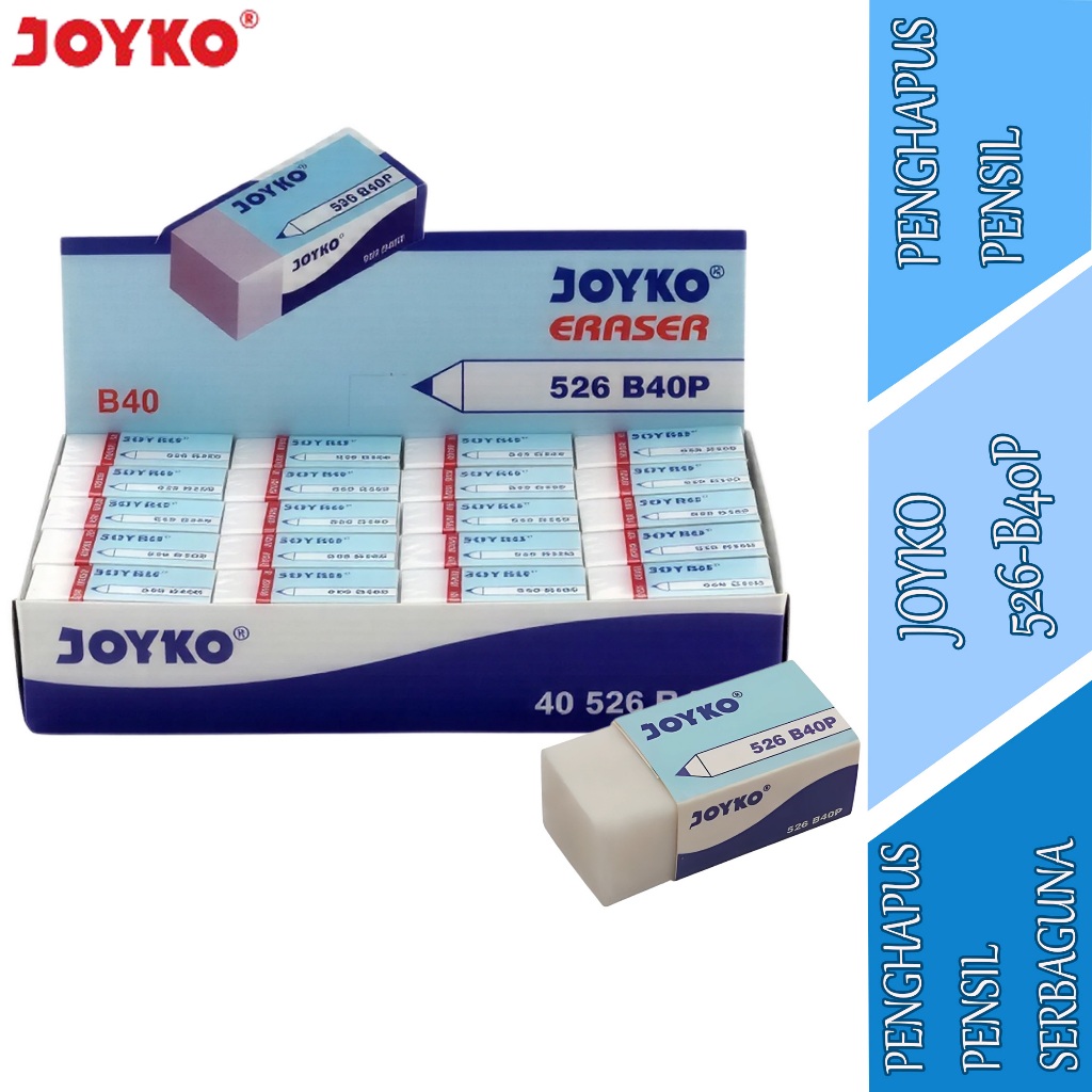 

Penghapus Pensil White Serbaguna - Joyko - Penghapus Pensil - Eraser 526-B40P