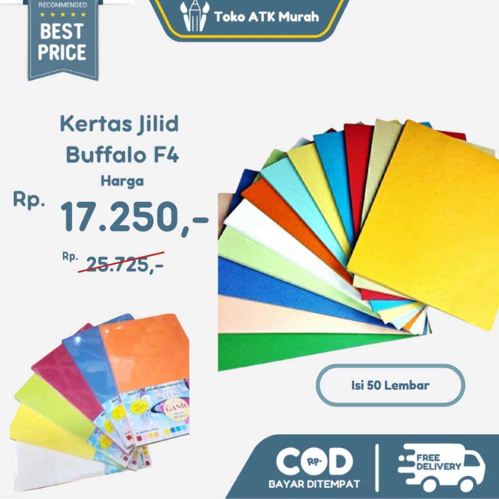 

Kertas Cover Jilid Buffalo F4 50 Lembar