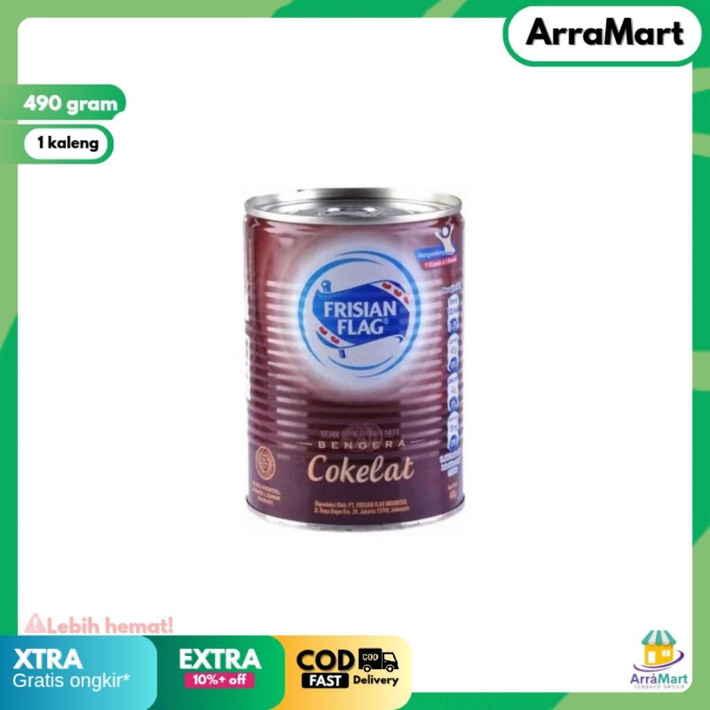 

Frisian Flag Bendera Kental Manis Cokelat Kaleng /Susu Krimer 490gram