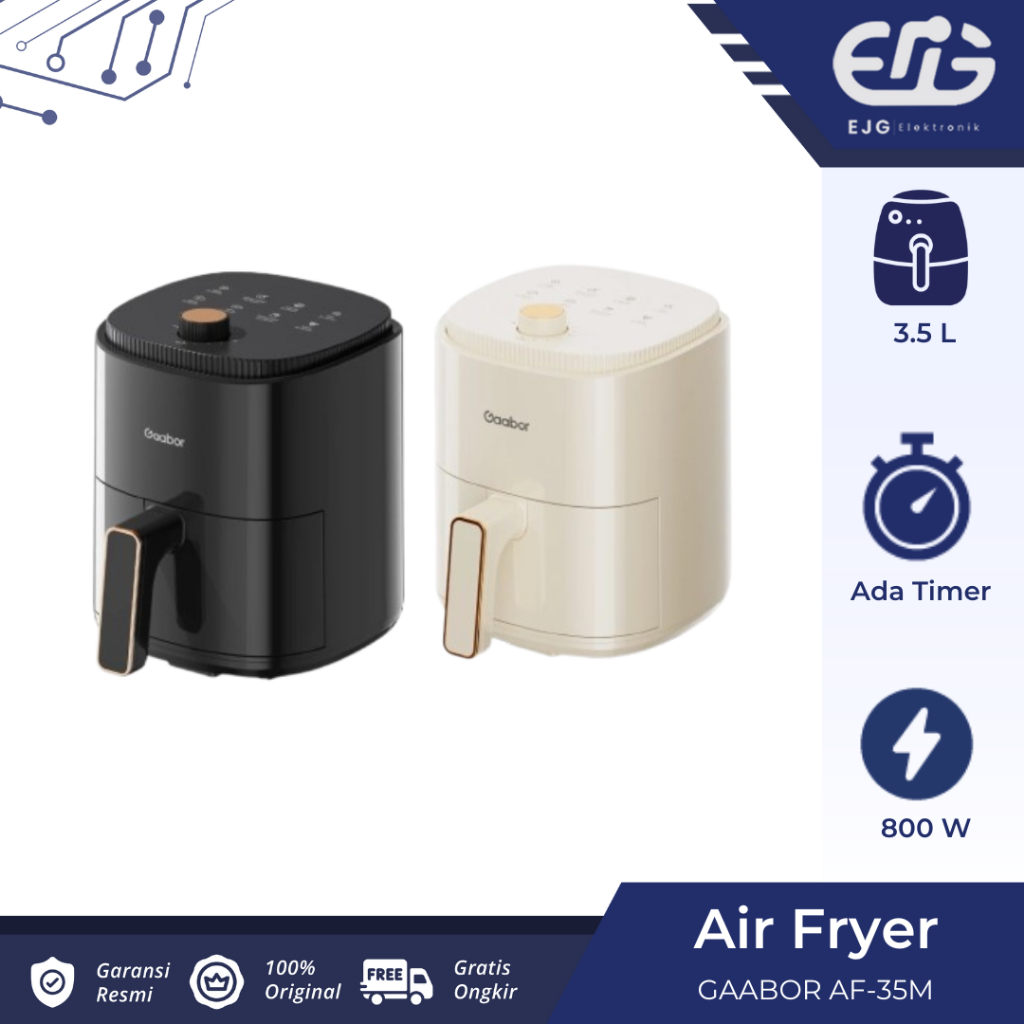 Gaabor Air Fryer AF 35M01A AF 35M02A 3.5L Mesin Penggorengan Tanpa Minyak Low Watt Multifungsi Serba