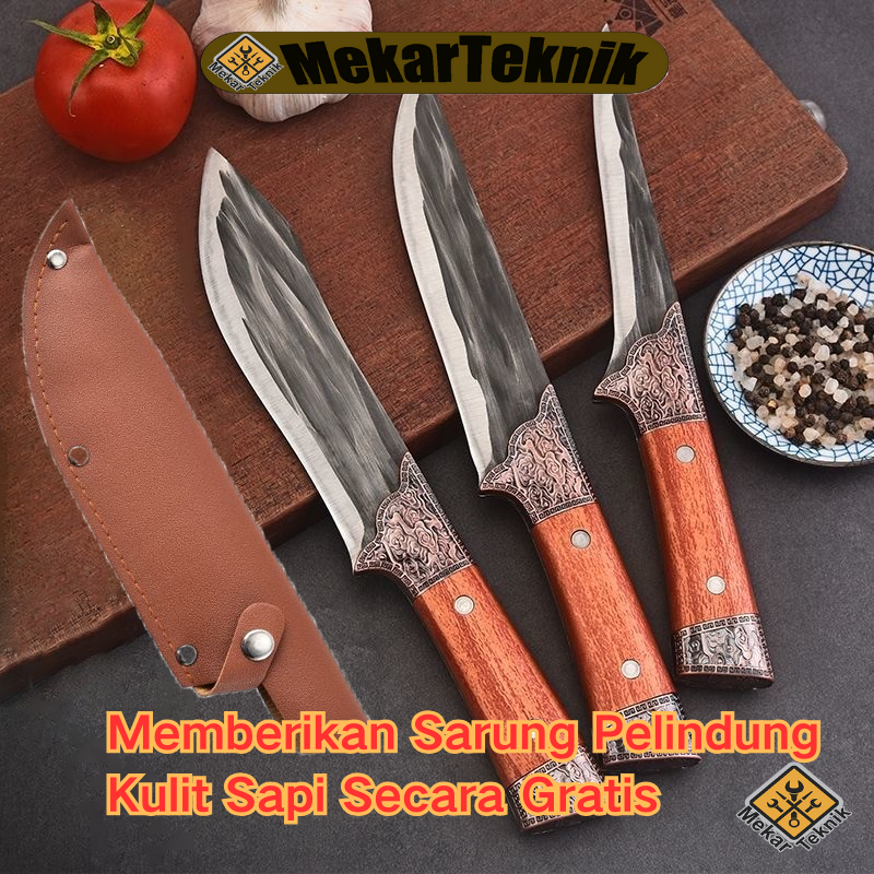 Pisau Dapur Stainless Steel: Pisau Boning (Boning Knife), Pisau Slaughter (Slaughter Knife), Pisau P