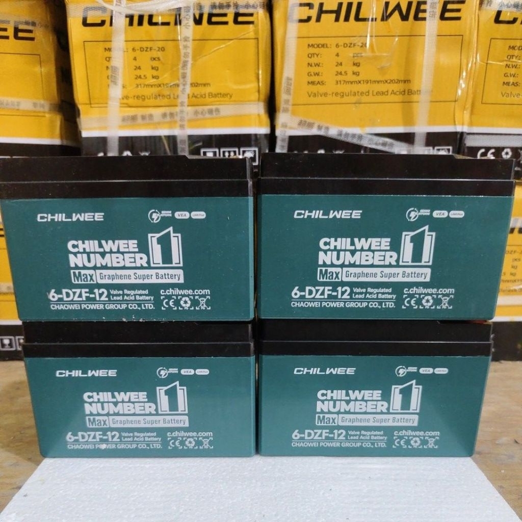 Aki Chilwee Sepeda Listrik 6-DZF-12 Original