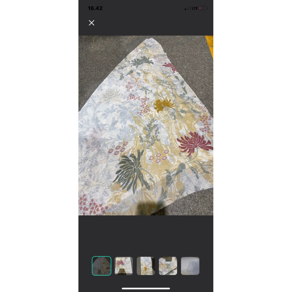 jilbab voal motif biru muda merk harramu