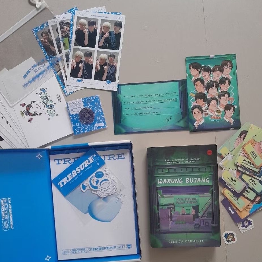 [Ready Stock] Membership kit treasure set lengkap minus pc aja dan preloved novel au warung bujang