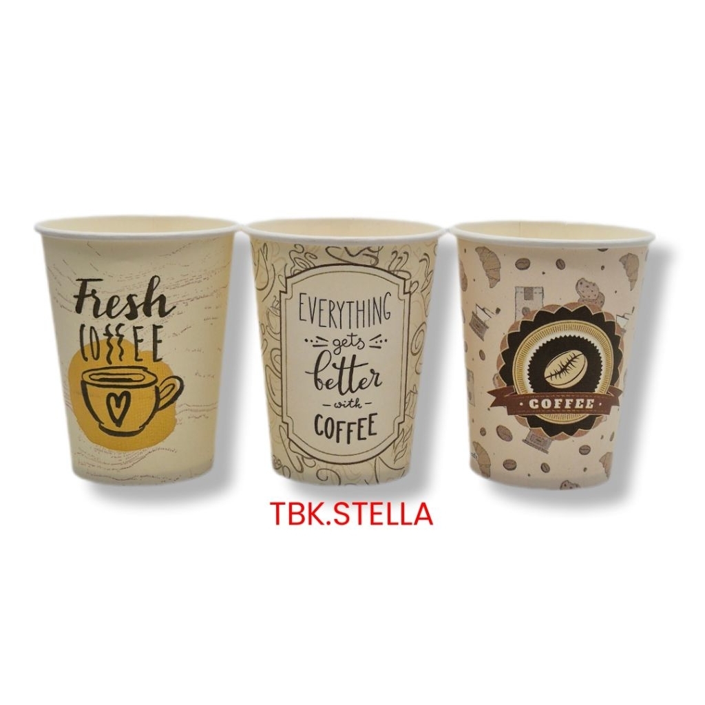 PAPER CUP MOTIF 8 OZ / PAPER CUP HOT COFFEE