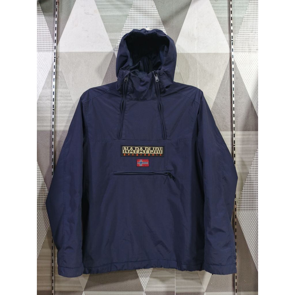 Jaket Napapijri Northfarer Anorak Jacket Winter Navy Black Original.( Detail Produk Tanyakan)