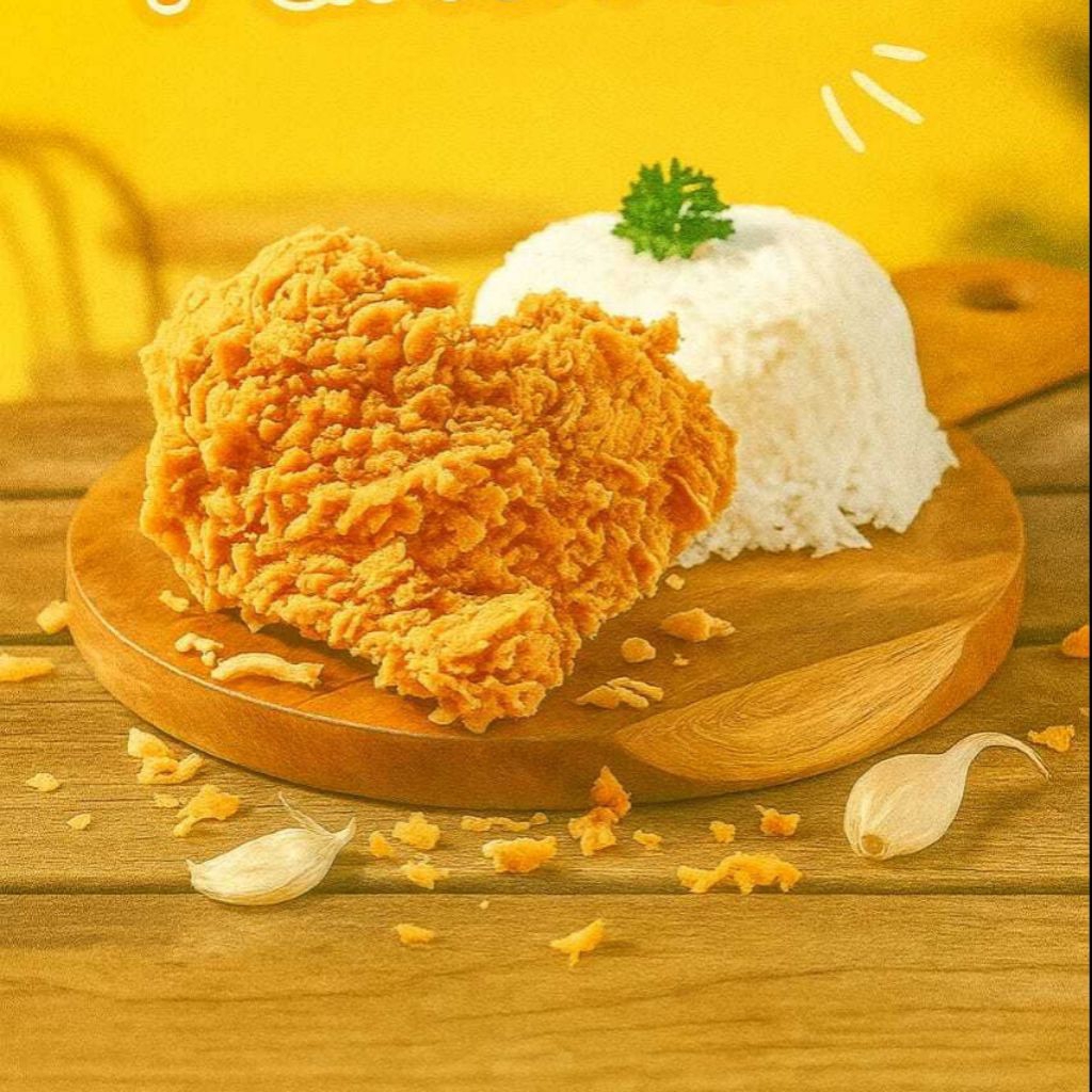 

Ayam D&D fried chiken nasi + dada/paha atas