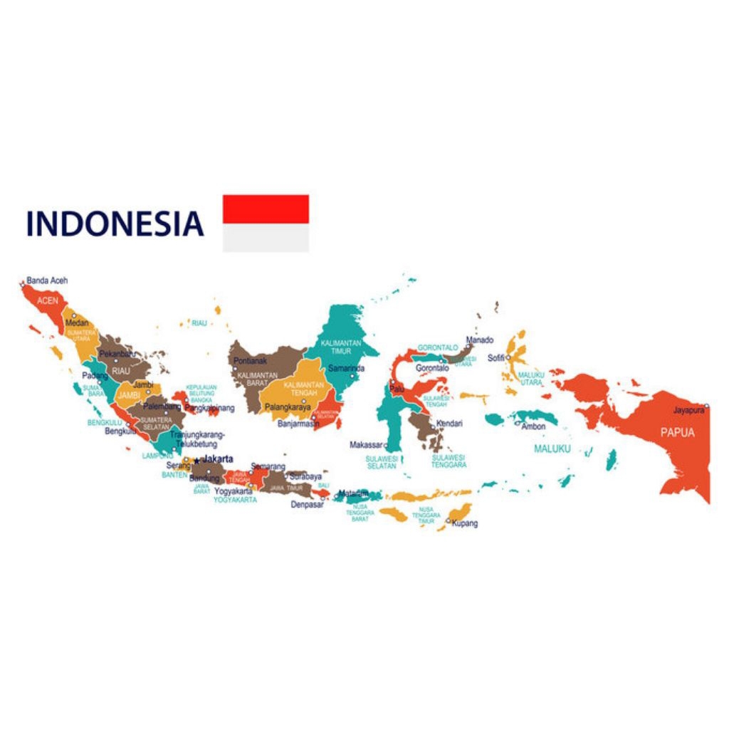 

Spesial Peta indonesia full laminasi-edukasi wawasan ukuran 28x11.5