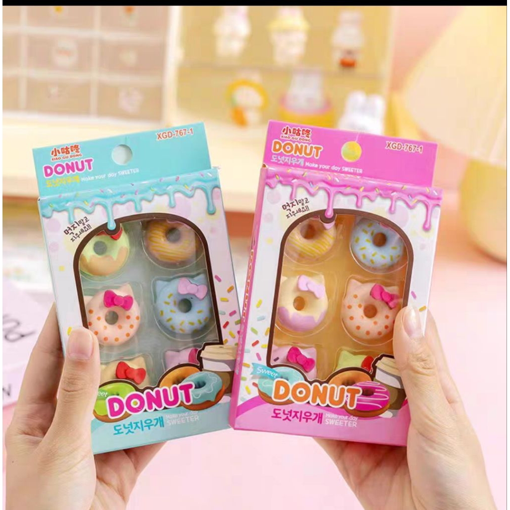 

Penghapus karakter donut fancy / Eraser pencil fancy / penghapus bentuk donut Kitty isi 6 pcs