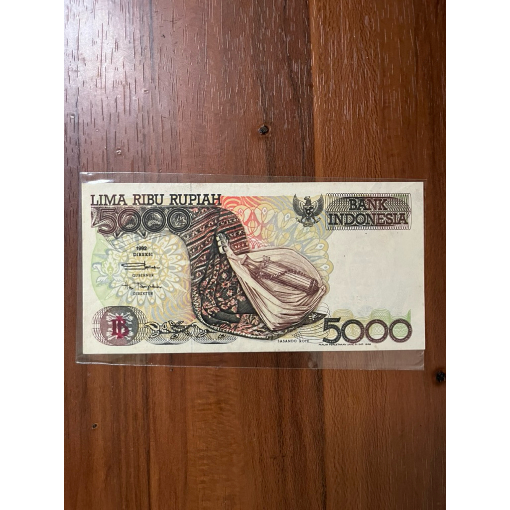 Uang Kertas 5000 Rupiah 1992 Seri Emisi 92