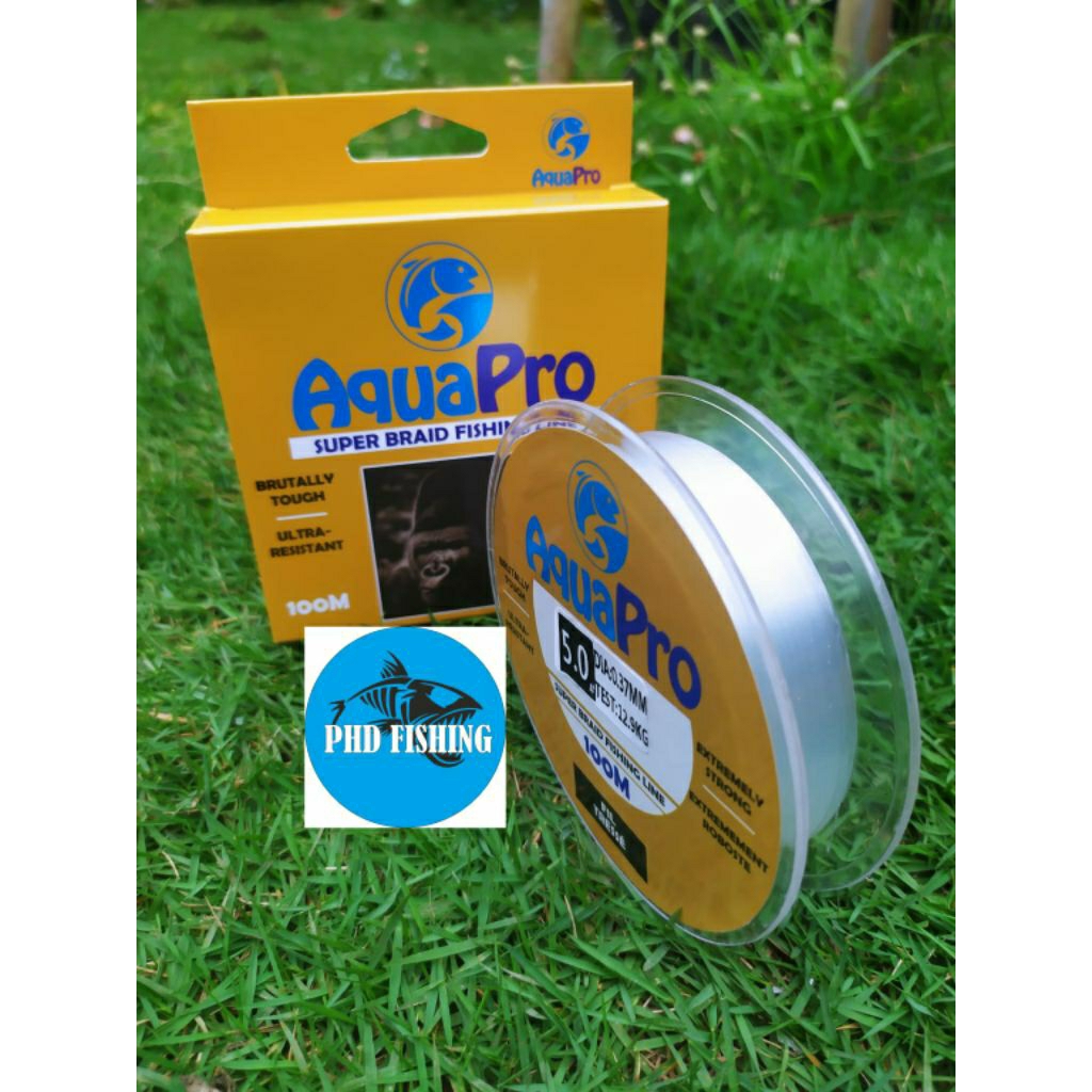 Aquapro 100m senar pancing super Braid fishing line kuat dan tahan gesekan bahan nilon tali pancing 
