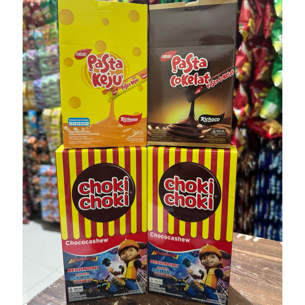 

Choki choki choco cashew box 180gr ( 20x9gr) ECER per box